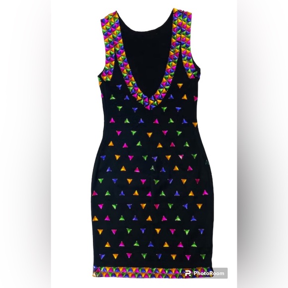 A.J Bari Embellished Triangle Dress - Picture 2 of 3